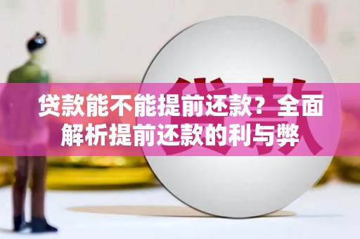 封丘贷款能不能提前还款？全面解析提前还款的利与弊
