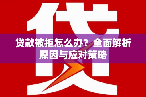 封丘贷款被拒怎么办？全面解析原因与应对策略