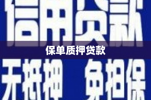 封丘保单质押贷款